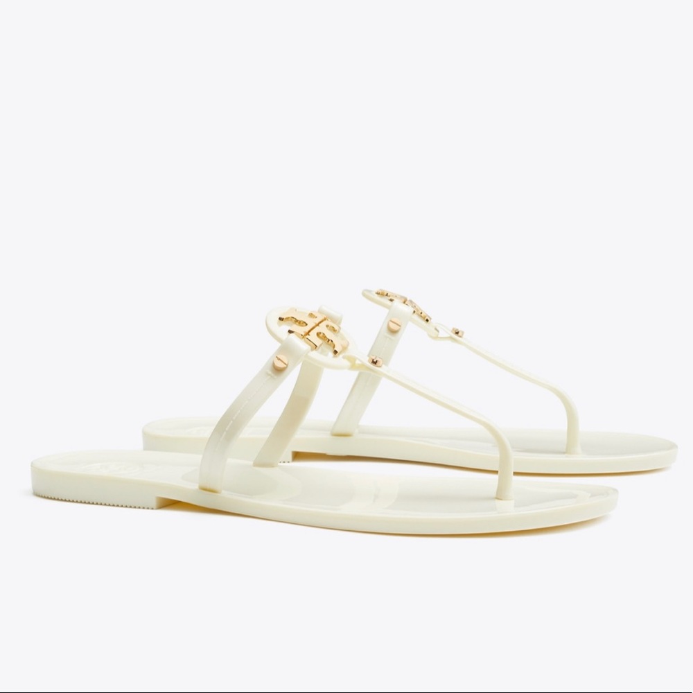 Brand new Ivory Tory Burch Mini Miller Flat Thong Sandals with original box